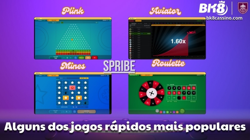 Alguns dos jogos rápidos mais populares incluem