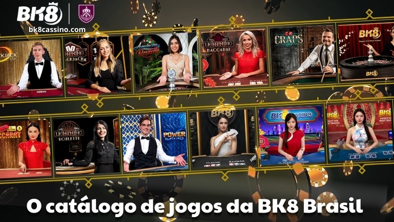 Jogos de cassino ao vivo na BK8 Brasil